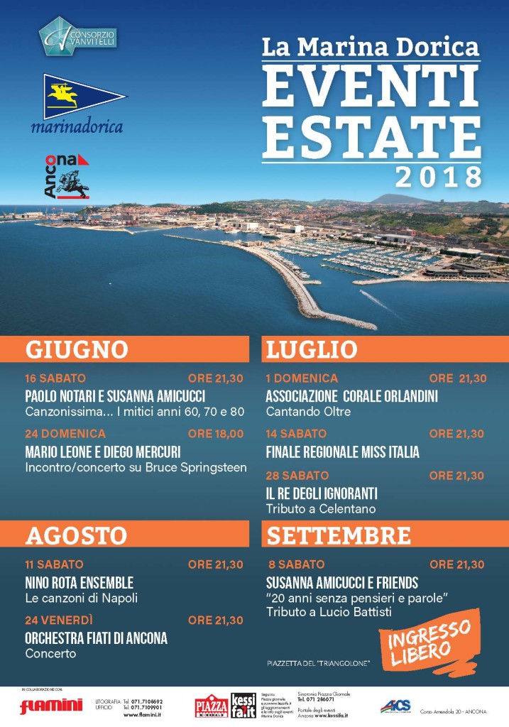 La marina Dorica - Eventi estate Manifesto 2018 ALTA